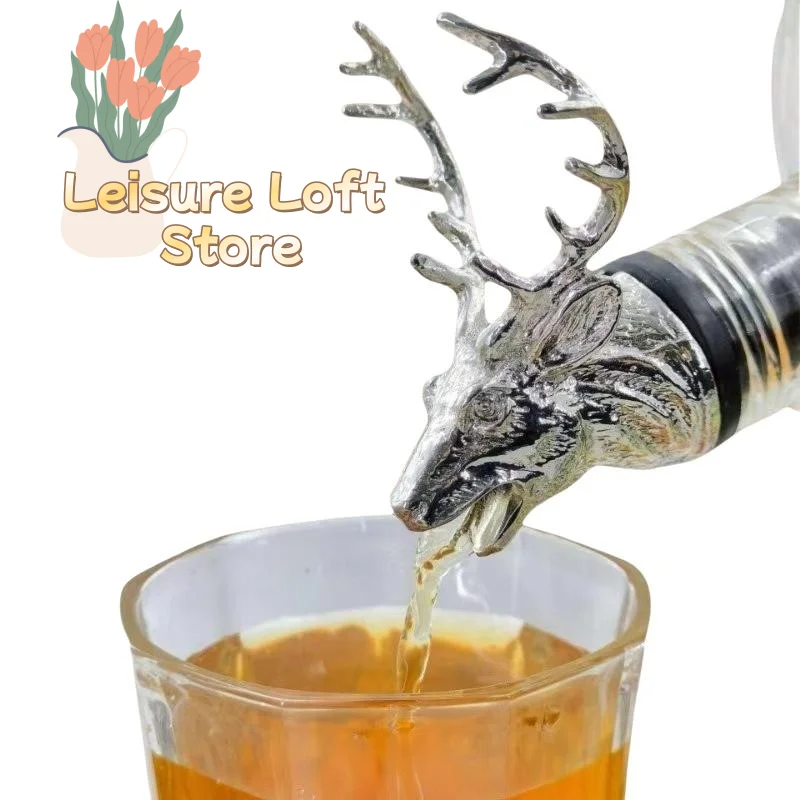 Deer Head Style Wine Bottle Stopper Eco-friendly Cork Leakproof Sealer for Holiday Gathering Home Bar Decoration