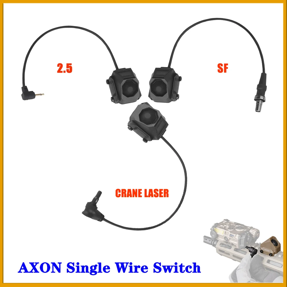 axon-シングルワイヤースイッチ-sf-25-crane-laser-プラグと互換性あり、狩猟戦術スカウト懐中電灯-peq-用、p-または-m-lok-レールに適合