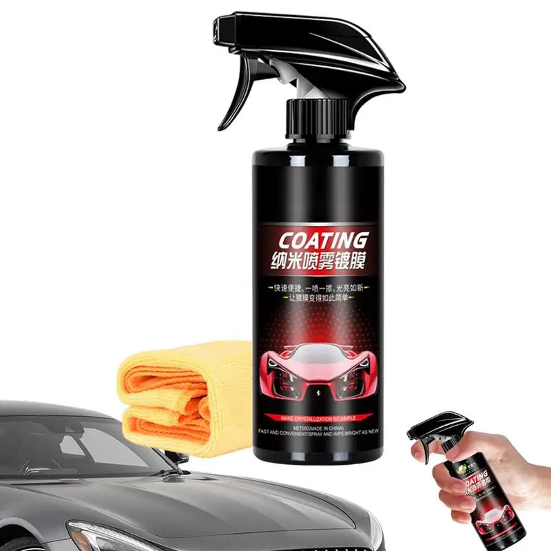 

Spray Car Wax Polish Quick Coat Car Wax Polish Spray Car Ceramic Coating Spray Maximum Gloss & Shine Extremely Hydrophobic