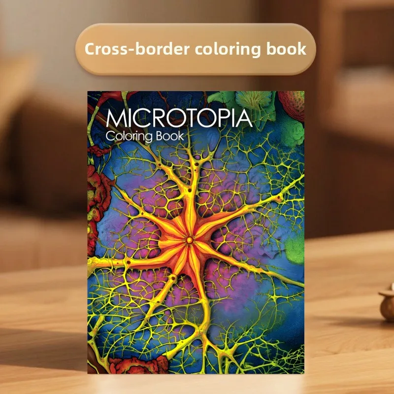 Cross-border new arrival: a4 mini world coloring book - adult coloring book, easy coloring, doodle & draw, fill-in fun