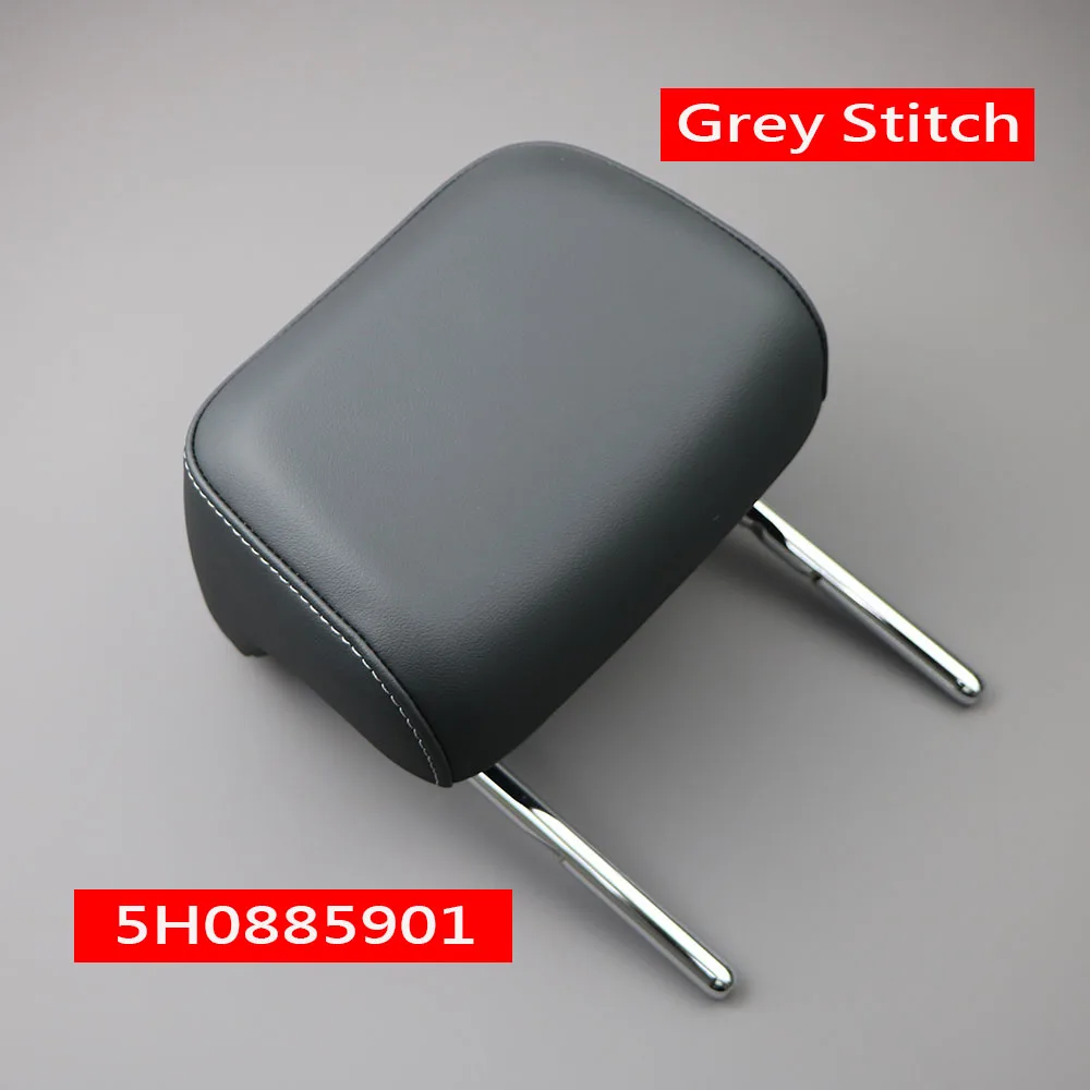 5H0885901 Genuine Grey Stitch Rear Seat Headrest Black Leather For VW MK8 MK8.5 GTI Golf R 2022-2026