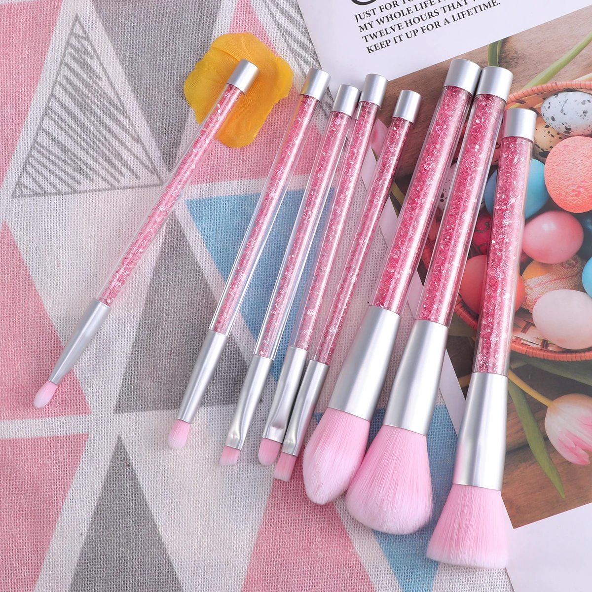

8 Pcs Makeup Brush Set Eye Brushes Crystal Brishes for Beauty Kit Contour