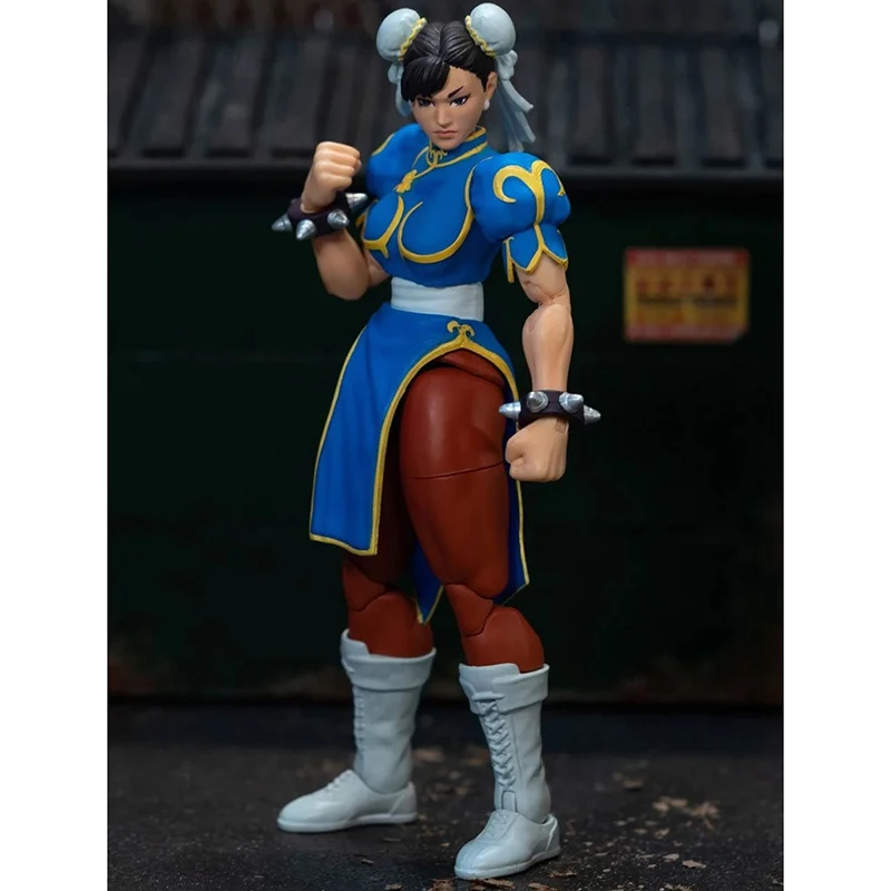 1/12 Jada Chunli Action Figure Ultra Street Fighter Ii The Final Challengers Anime Figure Red Blue Collection Model Birthday Toy