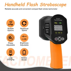 LED Stroboscopic Tachometer – Handheld Digital Speed Meter With 1500 LUX Illumination Measurement For Industrial Applications