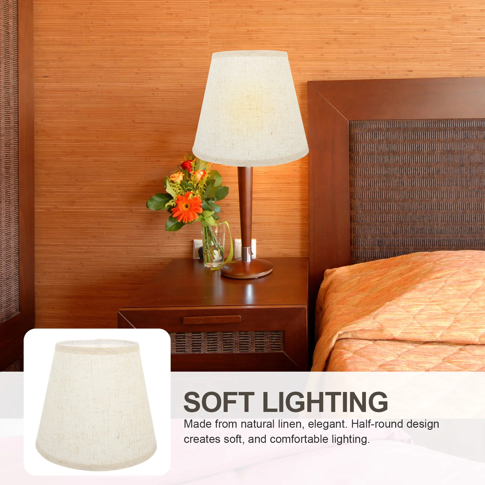

Linen Lampshade Grey E14 Table Lamp Shades Fabric Cover Retro Home Decor Bedroom Living Room Lighting Accessories