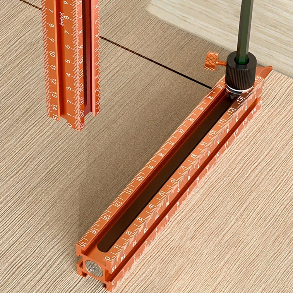 /Four /Sided /Stud Finder Aluminum Alloy Positioning Ruler With Scriber For Drywall Ceiling Woodworking Installation Marking Too