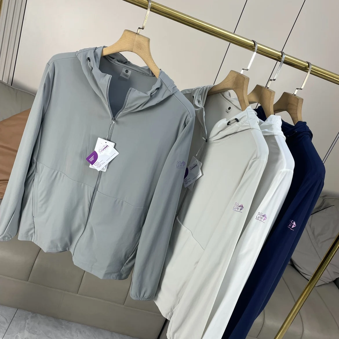 

Men's UPF50 UV Protection Smooth Breathable Elastic Hat Sun Protection Clothing Spring Summer Faionable Outerwear