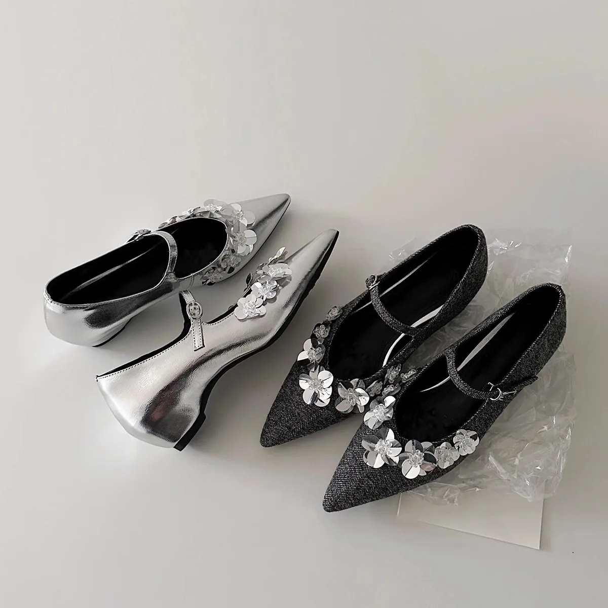 

Women Flower Patterned Flat Shoes Shallow Mouth Pointed Mary Jane Women Shoes Outdoor Casual Comfortable Loafers Shoes Fashion