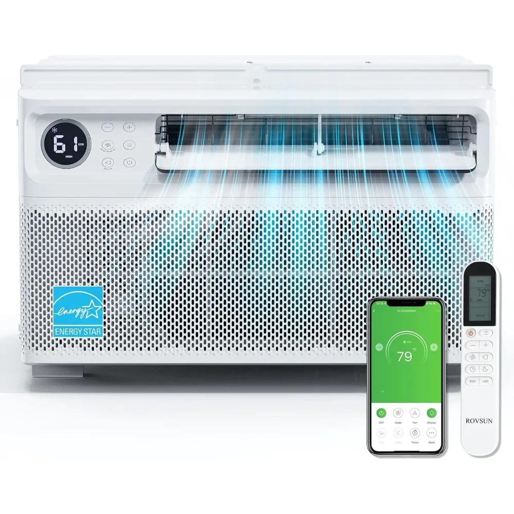 10000 BTU inverter window air conditioner with WiFi, ultra quiet design and easy installation kit, 115V/60Hz