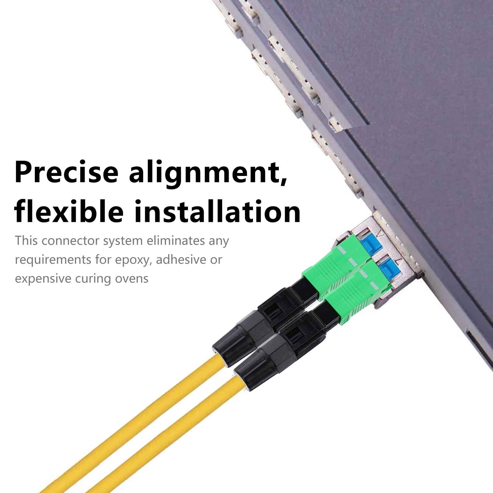 

10 pcs Quick New Single Mode Fiber Optic Connector High Precision Low Loss Field Installable Fast Assembly Termination No Epoxy