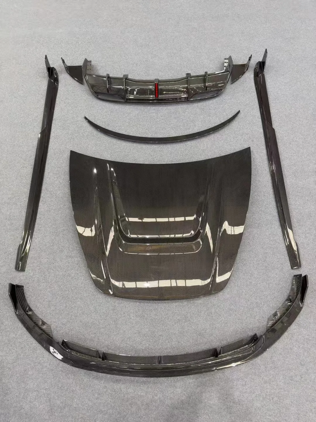 New forTesla Model 3 Dry Carbon Front Lip Bumper with Exhaust Cut-Outs-Bolt-On Universal Retrofit Upgrade for Protection