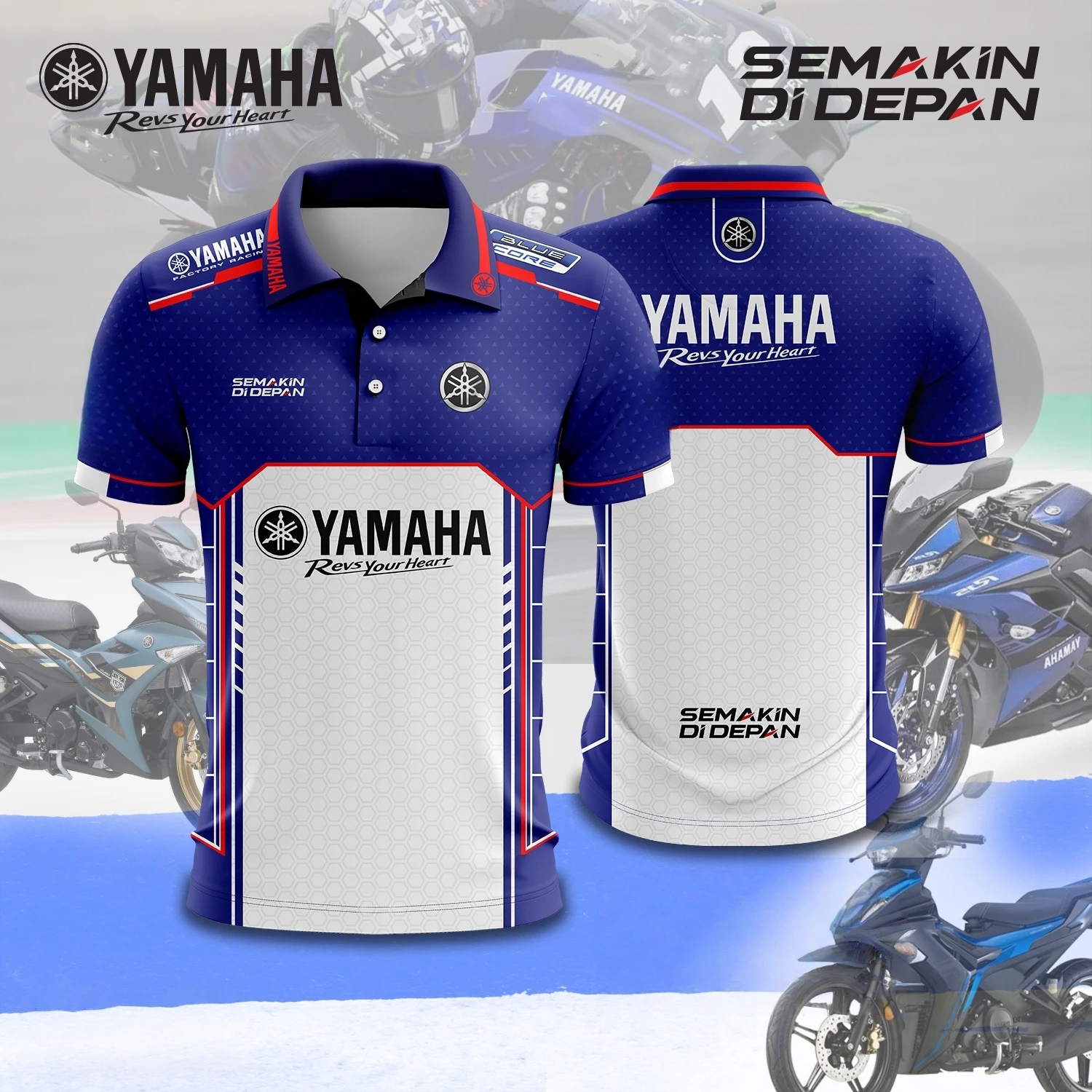 2026 New Yamaha Team Polo Shirt Exclusive Racing Version MXGP Off-road Motorcycle Short Sleeved Track Uniform QuickDrying Tshirt