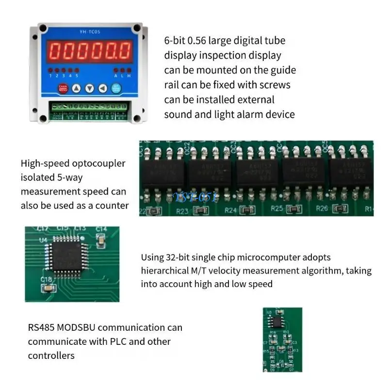 

E15A Not Contact Digital Lasers Tachometer Tach Speed Gauges Engine Rotation Measurement for Motors
