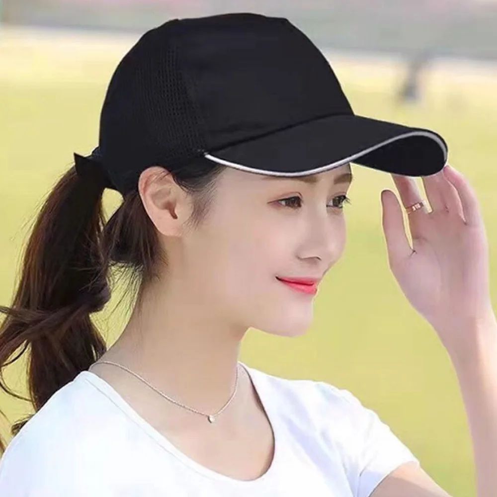 White Letter Mesh Caps Hats Summer Baseball Cap for Men Women Snapback Hats Casual Adjustable Black Hip Hop Caps Dad Casquette