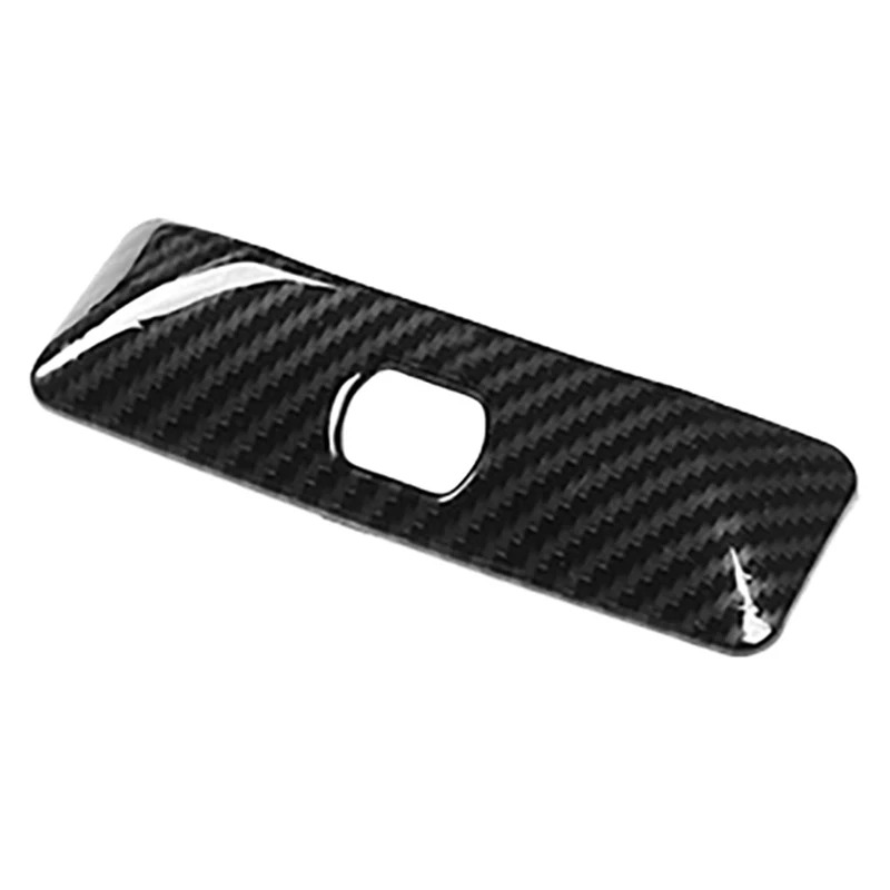 Car Carbon Fiber Eletronic Parking Brake Button Frame Cover Trim for C E Class W204 X204