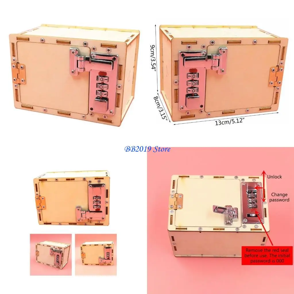 

Q0KB Boys Building Toy Cryptex Strongbox for Kid DIY Handcraft Assembly Toy Children Room Decorations Educational Equipment