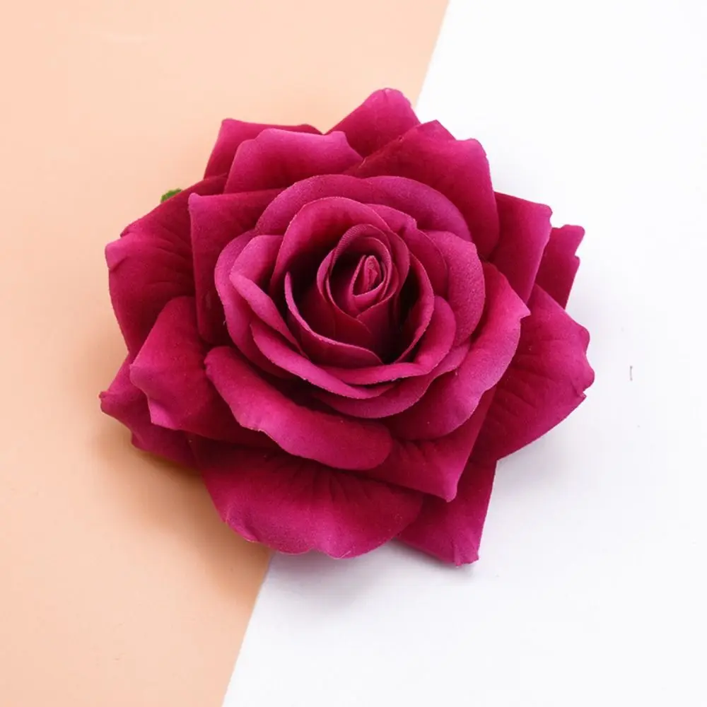 10CM Silk Roses Head DIY Handmade Artificial Roses Flowers Non-Fading Real Touch Fake Flowers Indoor Outdoor Decoration