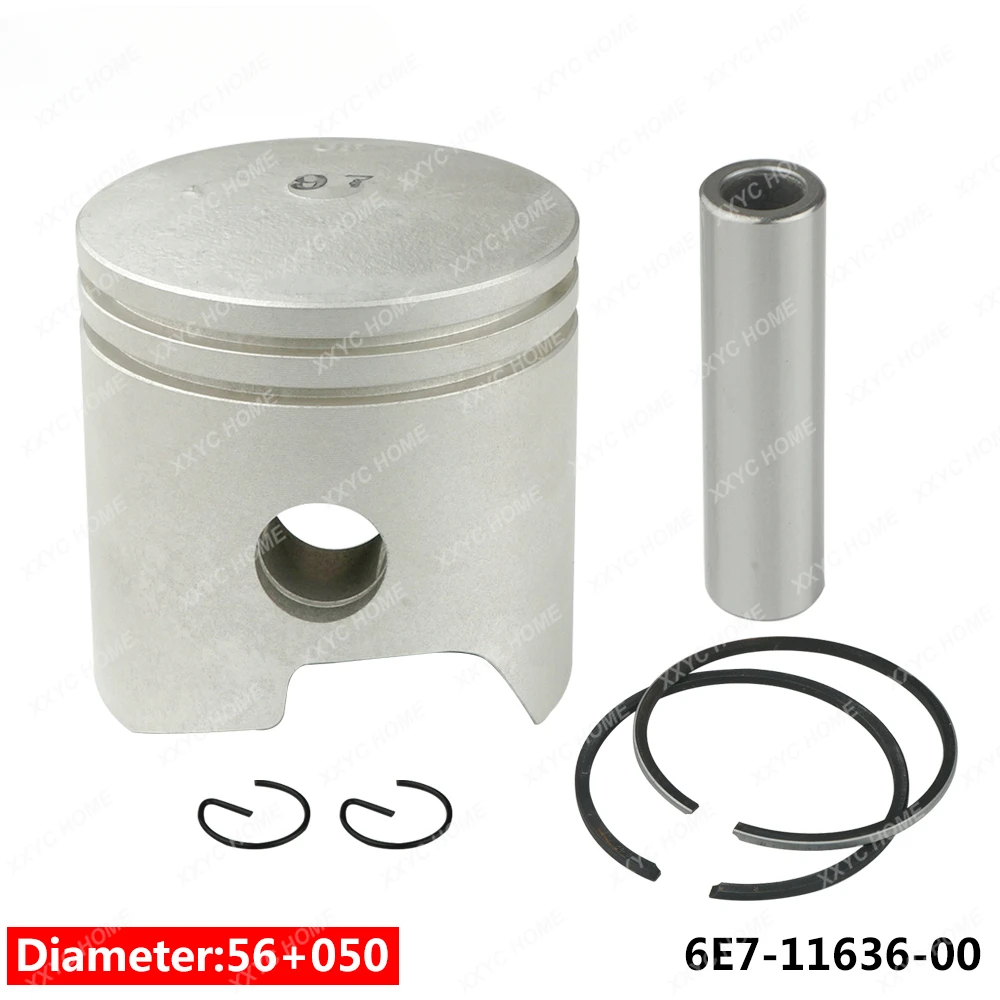 

6E7-11636 Piston Kit +050 Outboard Motor 2T 682 63V 63W 684 Series 9.9HP 15HP D56.5MM Parsun Hidea 6E7-11636-00