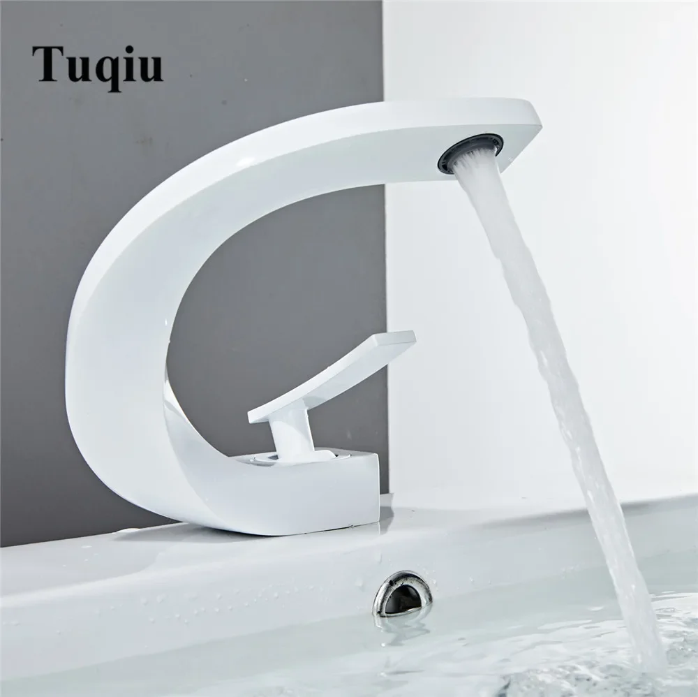 

Basin Faucets Modern Bathroom Mixer Tap Brass Washbasin Faucet Single Handle Single Hole Elegant Crane For Bathroom