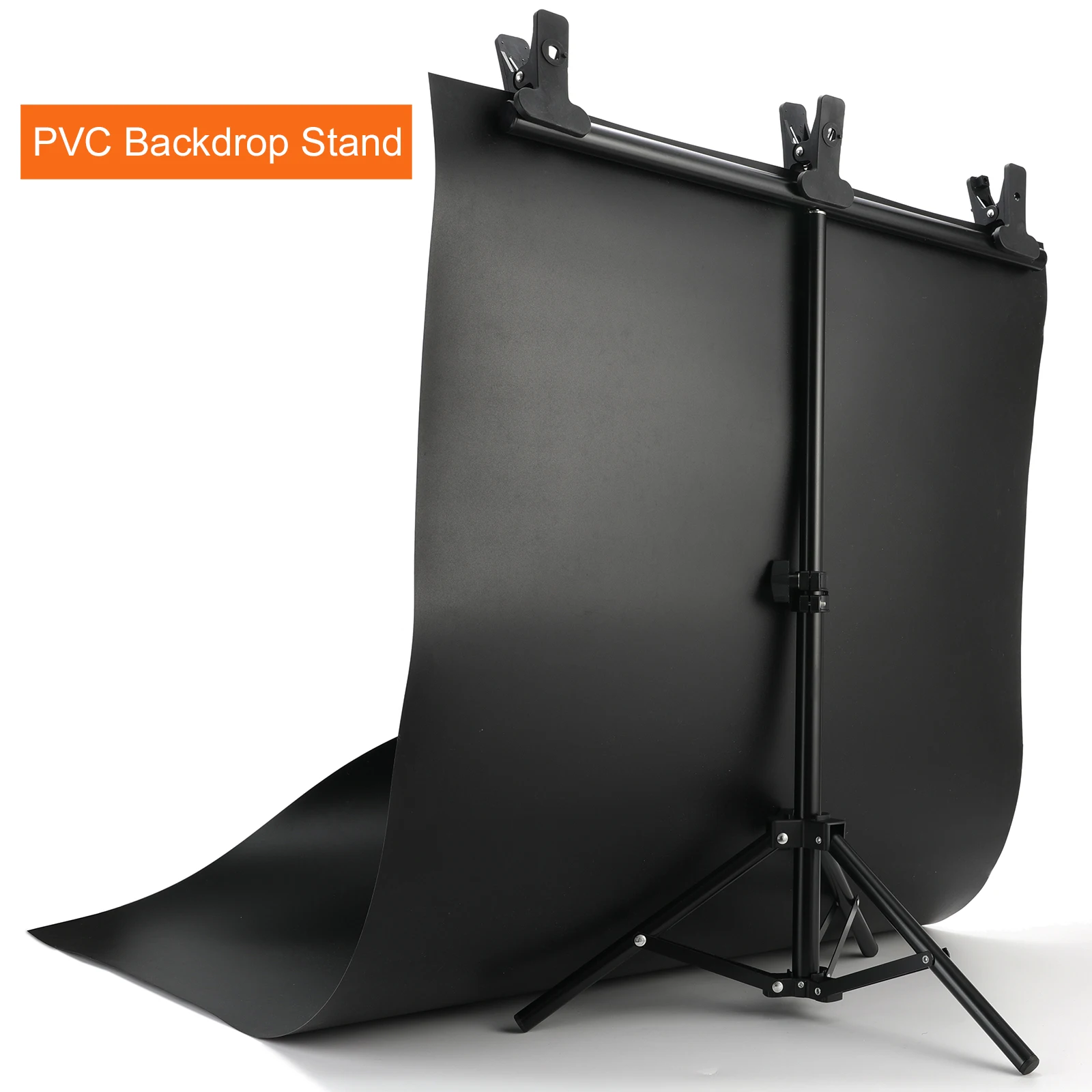 Sistema de soporte de fondo de PVC para fotografía, montaje de fondo de Metal con 3 abrazaderas de piezas para estudio fotográfico de 68cm