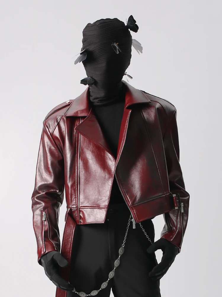 

Red Dopne ort American Sle Мотоциклетная кожаная куртка MA- для мужчин и женщин High Sense of Youth Vitali Casual Faion