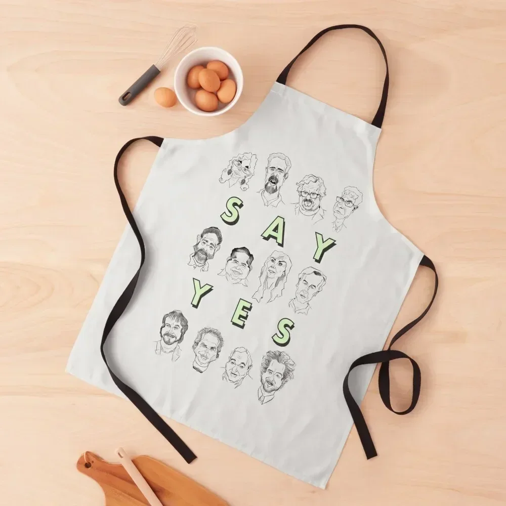 Ancient Aliens - Cast of Caricatures - Say Yes Apron for kitchen useful manicurist christmas kitchen cloths Apron