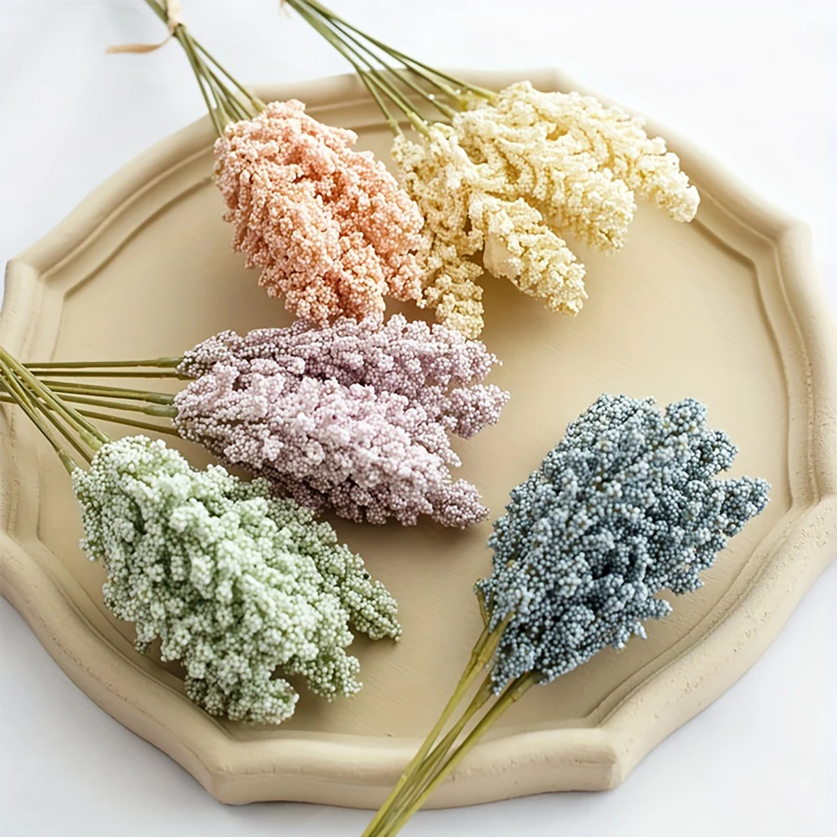 6 in a bunch Artificial Flower Colorful Wheat Ear Home Decoration DIY for Wedding