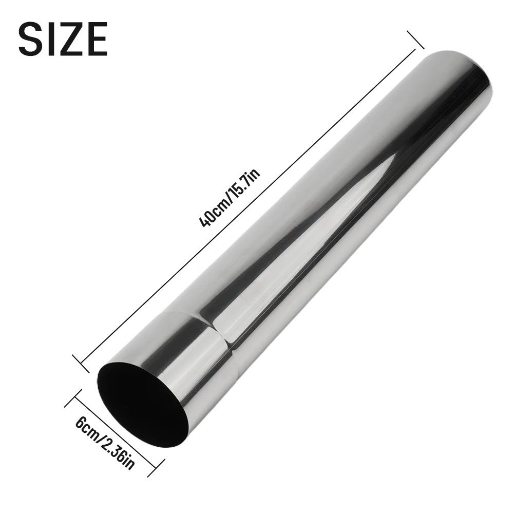1pc Heater Thicken Exhaust Pipe 60mm Straight Chimney Liner Pipe Stainless-Steel Stove Pipe Chimney Flue Liner 20/30/40cm Length
