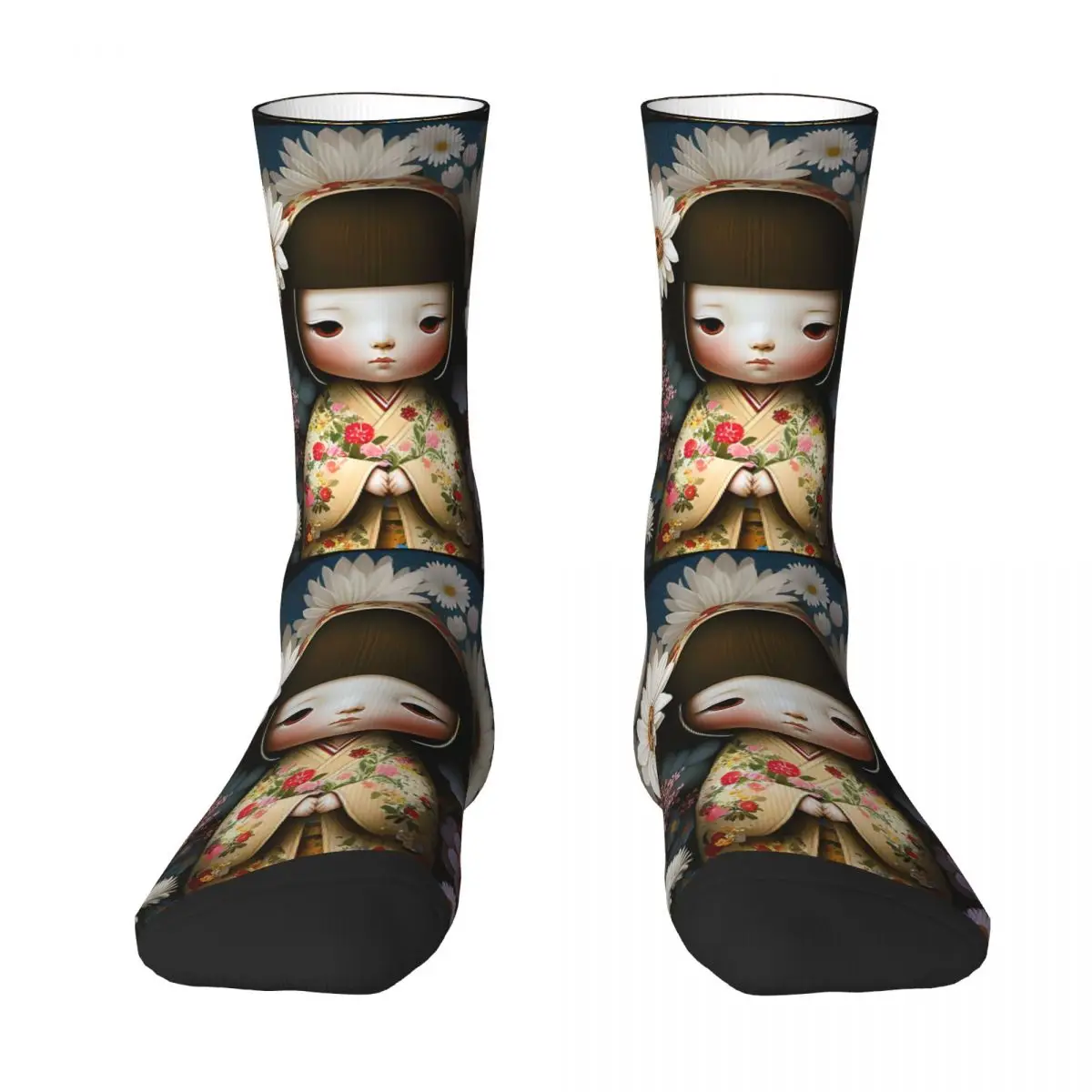 Japanese Girl Sock Printed Man Polyester