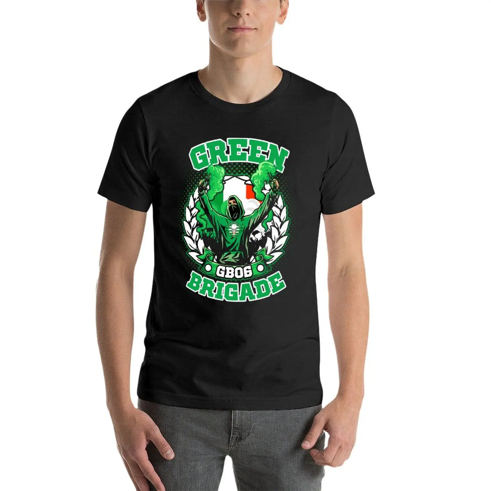 Green Brigade T-Shirt cute clothes quick drying Blouse mens cotton t shirts