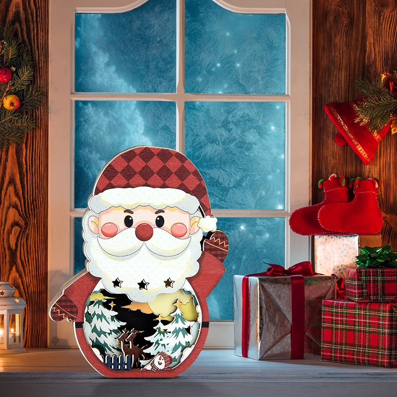 수공예품 참신 크리스마스 장식 - 산타 클로스 & 눈사람 인형 새해 크리스마스 파티 장식을위한 홈 데스크탑 장식품