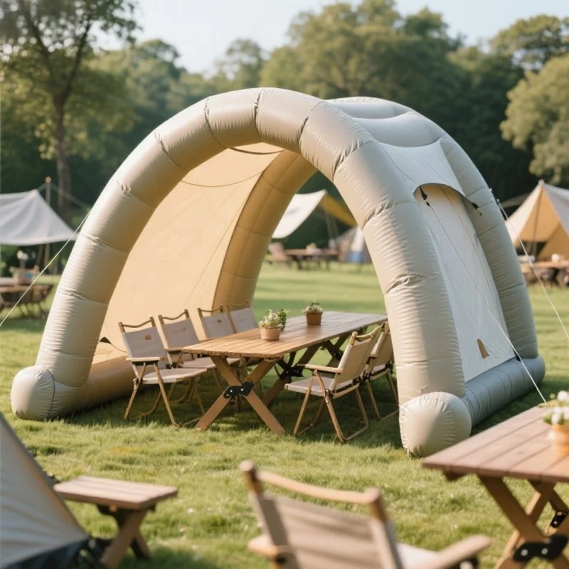 

Kiddohop PVC Outdoor/Indoor Modern Life Inflatable Picnic Tent Temp Camping for Adults in Backyards/parks