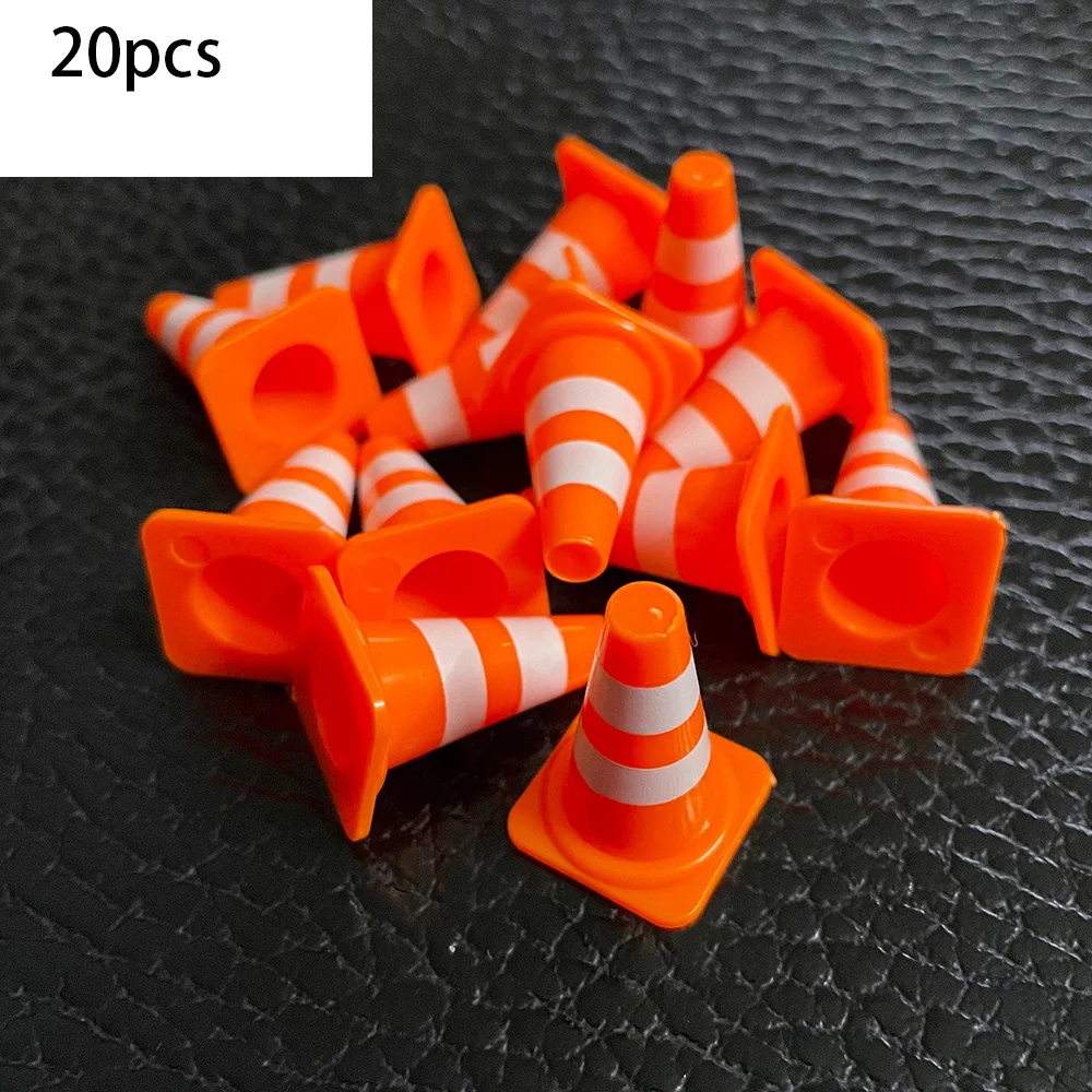 Race Car Birthday Party Mini Traffic Signs Toys Street Warning Signs Toy Anti Collision Barrels Roadblock Cones Trash Cans