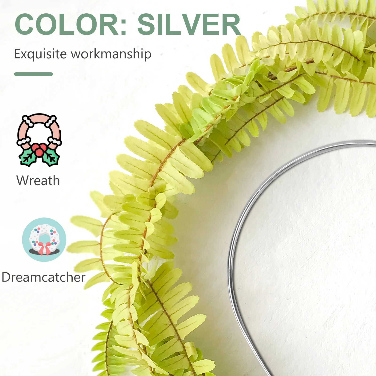 16 قطعة من حلقات صائد الأحلام المعدنية الحديدية المقاومة للتآكل DIY بها بنفسك اكاليل الحرفية لوازم ديكور المنزل حلقات حديدية #3