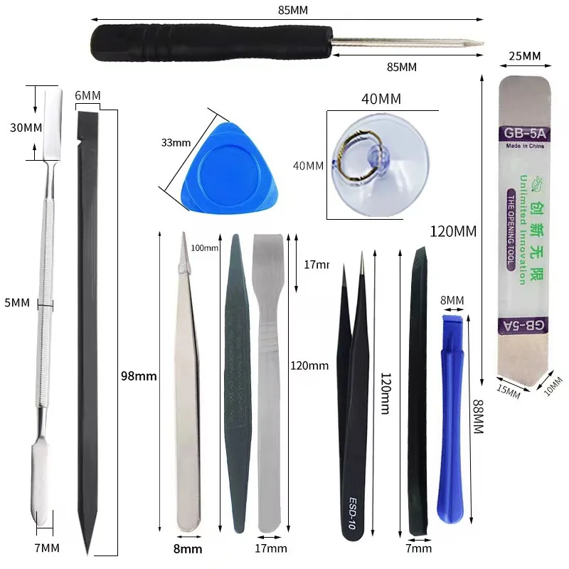 Imagem -06 - Mobile Phone Repair Tools Kit para Iphone Abertura da Tela Desmontar Chave de Fenda Multi Function Remove Tool 14 Pcs 20 Pcs 23 Pcs