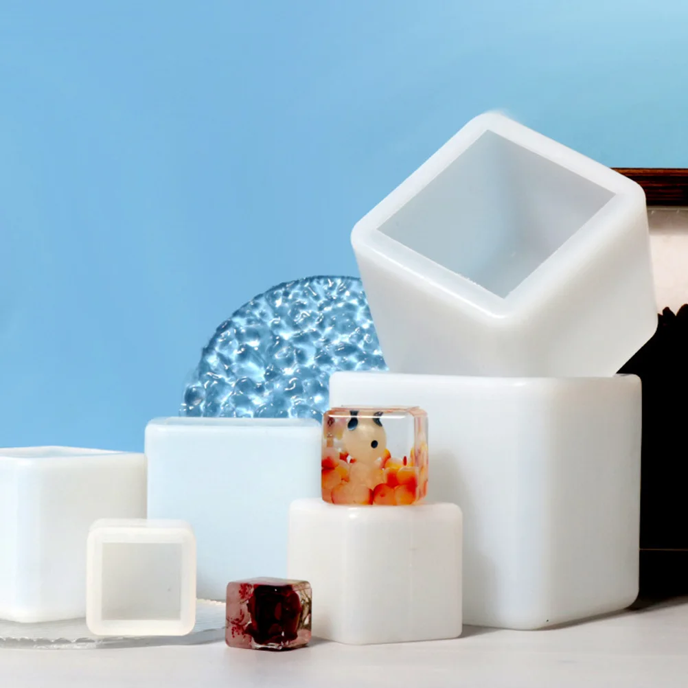 

Silicone Cube Mold Durable Flexible Safe Practical DIY Craft Making Mold for Epoxy Resin Decorative Cube Ornament