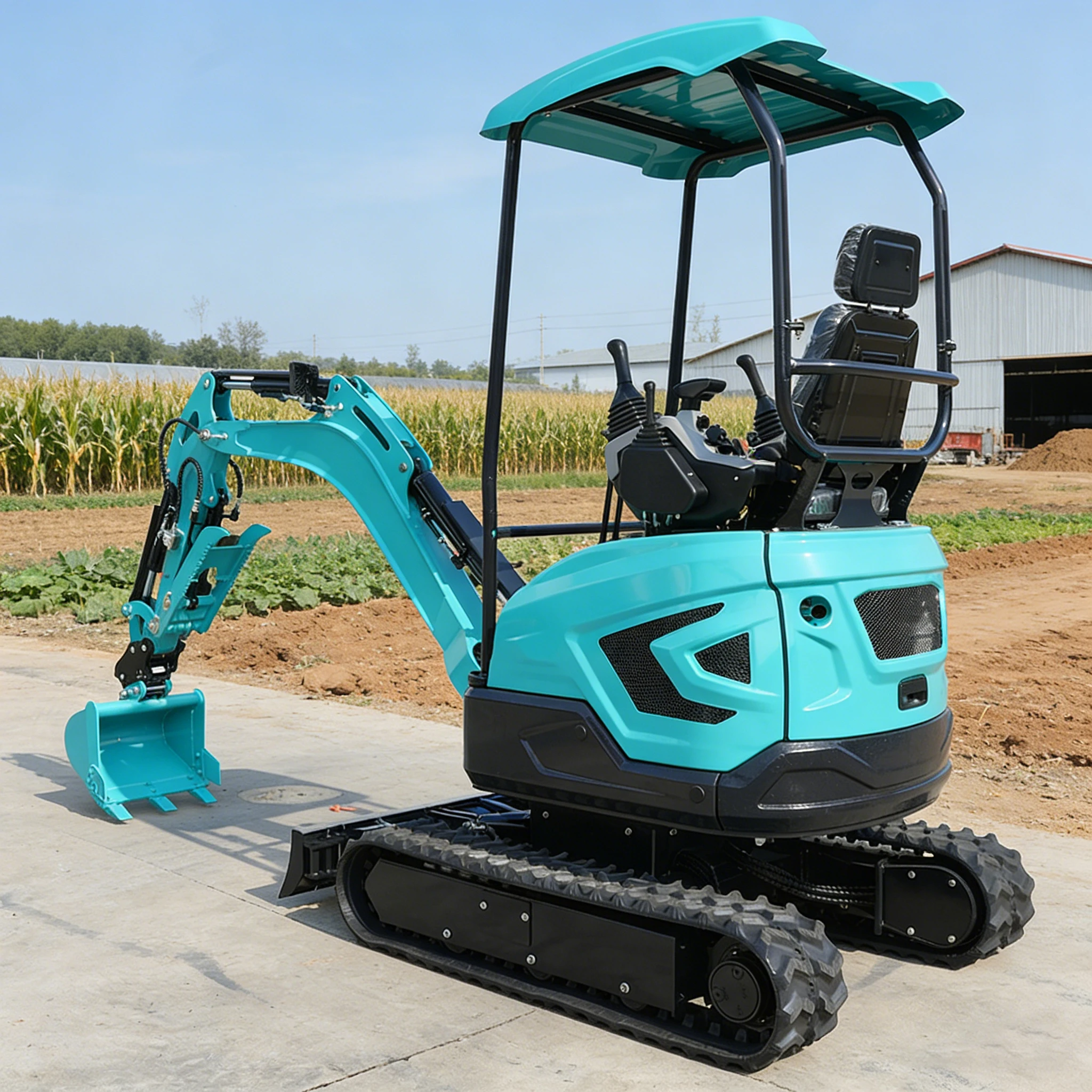 Neuer Diesel-Minibagger Euro 5 CE EPA Motor 1,8 Tonnen 2 Tonnen Gummiketten-Minibagger Kompakter Kleinbagger für Landwirtschaft Anpassbar – Detail 3