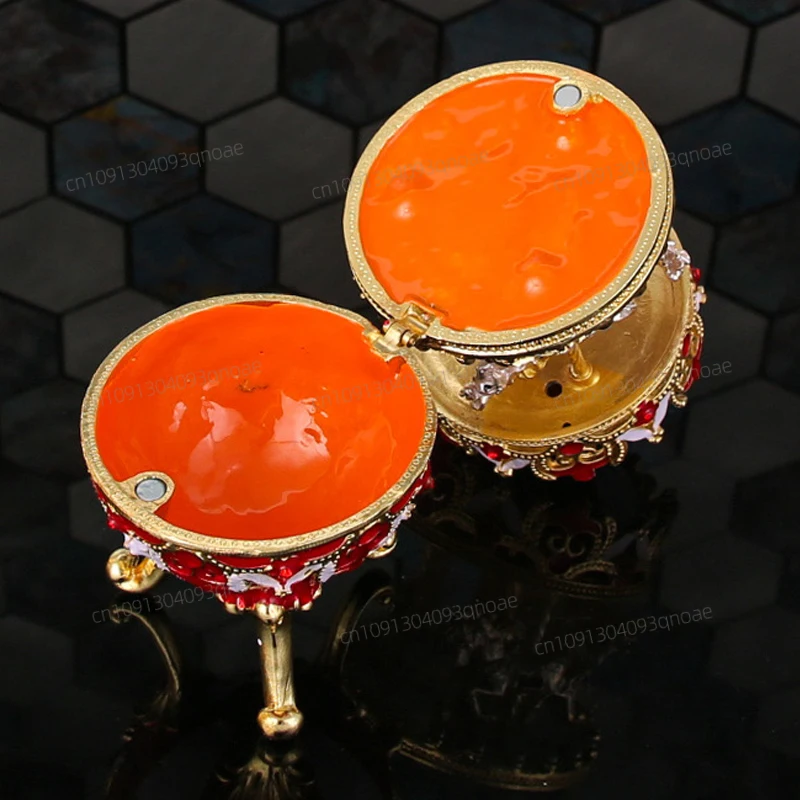 صناديق مجوهرات دوارة كرتونية صندوق حلية مجوهرات معدني لذكرى السنوية هدية عيد ميلاد ديكور المنزل