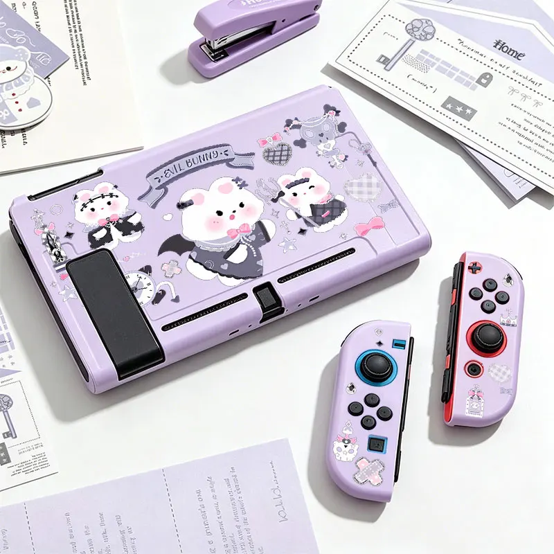 Anti-Falling Soft Shell Cover Anti-Scratch Shell Protector for Nintendo Switch NS Game Console TPU Split Protective Case