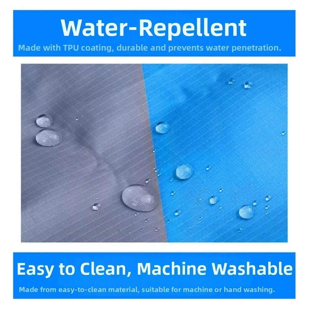 

High Quality Tent Footprints Tent Floor Tarp Polyester 140*200cm Ultralight Pocket Mat with Sack Beach Tarp Camping Hiking