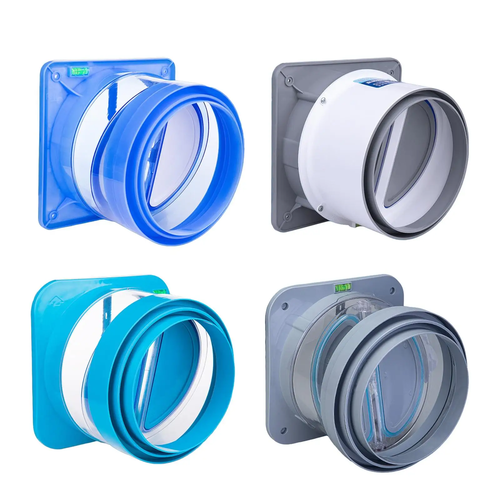 Butterfly Check Valve Duct Draft Stopper with Flange Kitchen Flue Check Valve for Ducting Hose Kitchen Exhaust Fans Bathroom