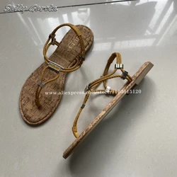 Retro Classic Narrow Band Slip On Beach Flats 2024 Summer NEW Fashion Casual Shoes Open Toe Roman Style Flat Sandals