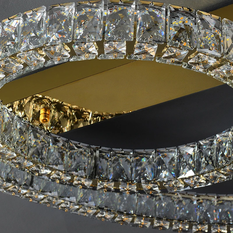 Kristall Decke Lampen Ringe Dimmbare Fernbedienung LED Decke Licht Innen Leuchte für Esszimmer/Bett/Wohnzimmer