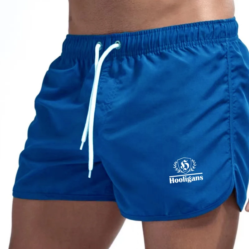Men'S Casual Swimming Trunks Beach Shorts With Rope Elastic Waist Breathable Soft Daily Use Summer Swimwear