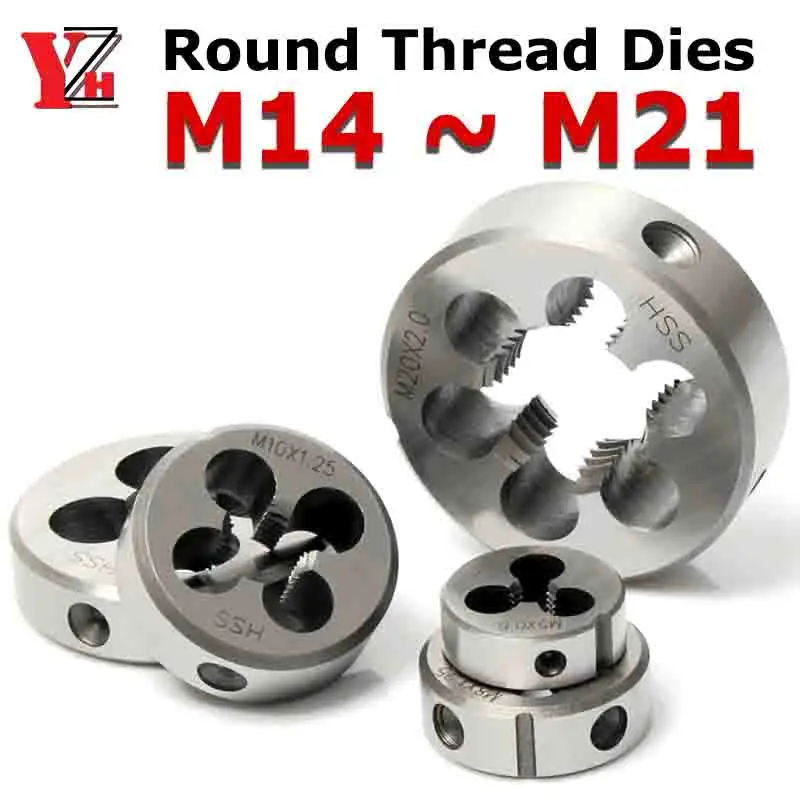 

Thread Die Metric Round Dies Cutting Tool Right Hand Alloy Steel M14 M15 M16 M17 M18 M19 M20 M21 Machining External Threads