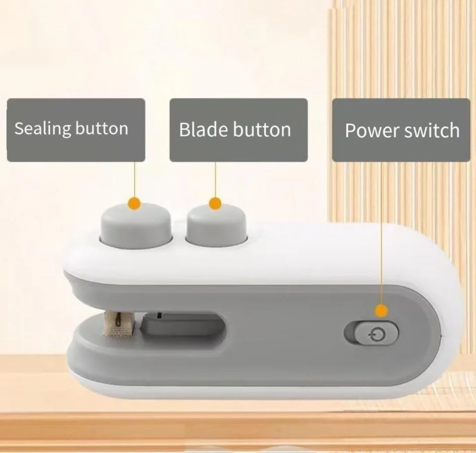 2-in-1 Mini Bag Sealer & Cutter, Portable Rechargeable Food Bag Sealing Tool - view 4