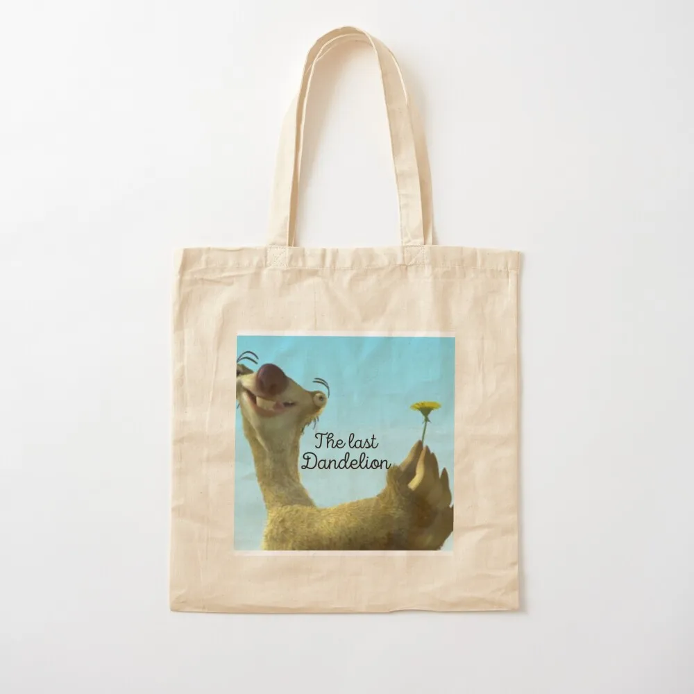The Last Dandelion sloth meme Tote Bag حقيبة نسائية حقيبة نسائية للمتسوقين
