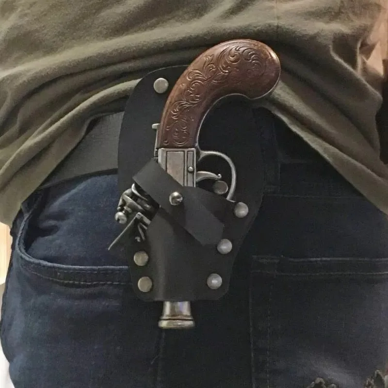 Pistolera de capitán pirata renacentista para hombres y mujeres, bolsa de soporte de pistola Steampunk, accesorio de disfraz para disfraz de forajido