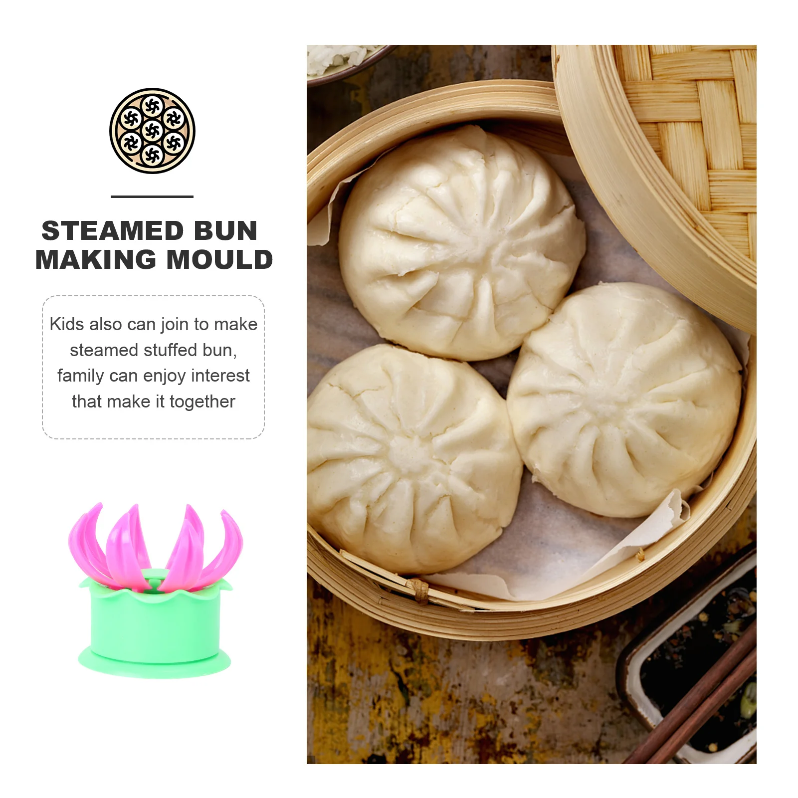 

Steamed Stuffed Bun Making Mold Random Color Pp Material Safe Easy Clean Family Cooking Tool For Diy Dumpling Pie Steam Bun Mold