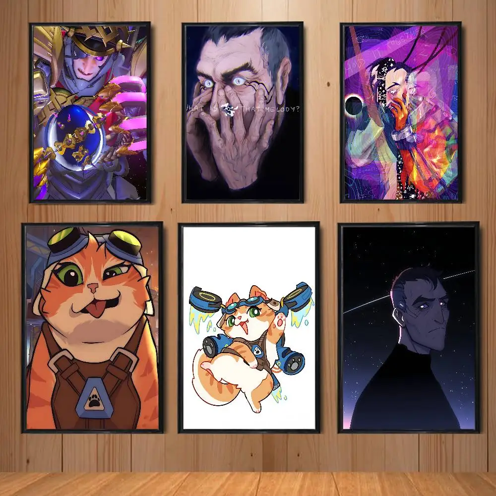 game Kiriko Jetpack Cat Overwatch Poster HD Art Wall Waterproof Home Living Room Bedroom Bar Aesthetic Decoration